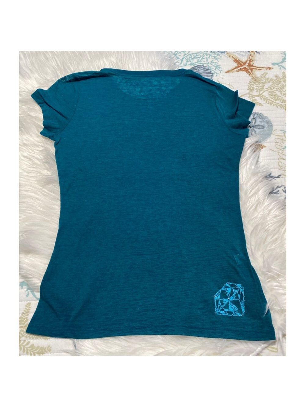 Express teal burn out t- shirt size m - Picture 6 of 7
